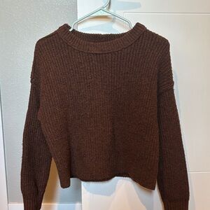 American Eagle Outfitters Chocolate Crew Neck Sweater